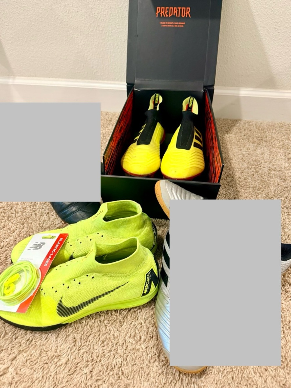 Lot 2 Elite Soccer Cleats Adidas Nike Men’s US 8